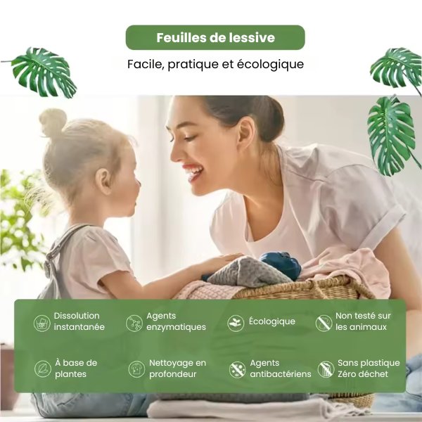 Feuilles de lessive écologiques